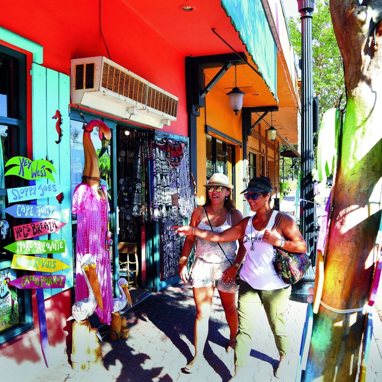 Women shopping in downtown Dunedin