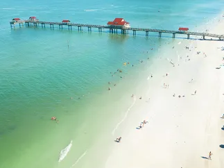 Aerial view of Pier 60 at Clearwater Beach