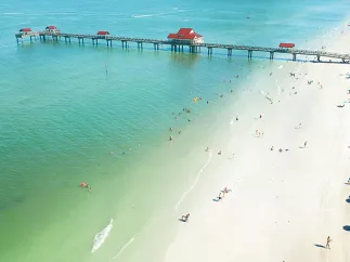 Aerial view of Pier 60 at Clearwater Beach