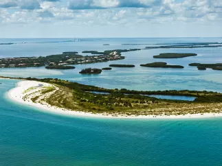 Aerial view of Tierra Verde and Fort de Soto
