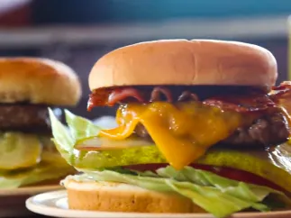 A burger from El Cap