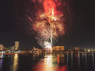 St. Pete Fireworks on the Pier