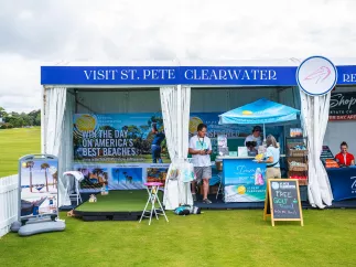 The Visit St. Pete/Clearwater booth at the Pelican LPGA