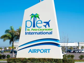 St. Pete-Clearwater International Airport (PIE) sign