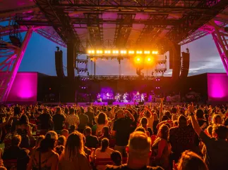 The Sound concert stage with crowd