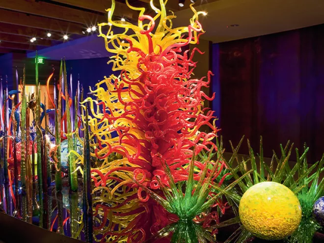Chihuly Collection sculpture that resembles a garden.