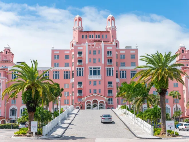 Front view of the Don Cesar on St. Pete Beach Florida