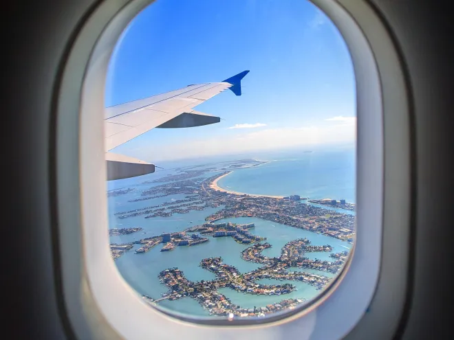 a plane view over St. Pete Beach