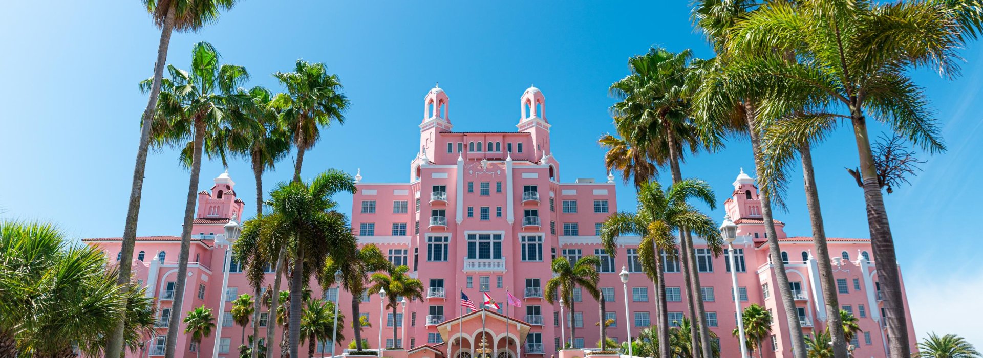 An exterior shot of the Don CeSar Hotel