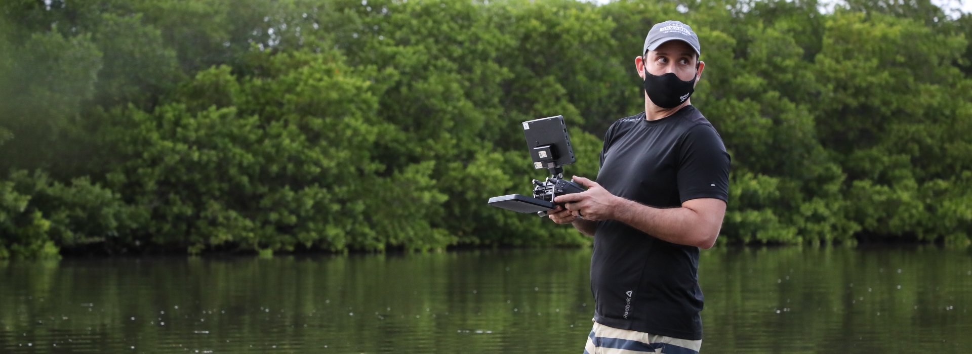 Drone Operator in the water