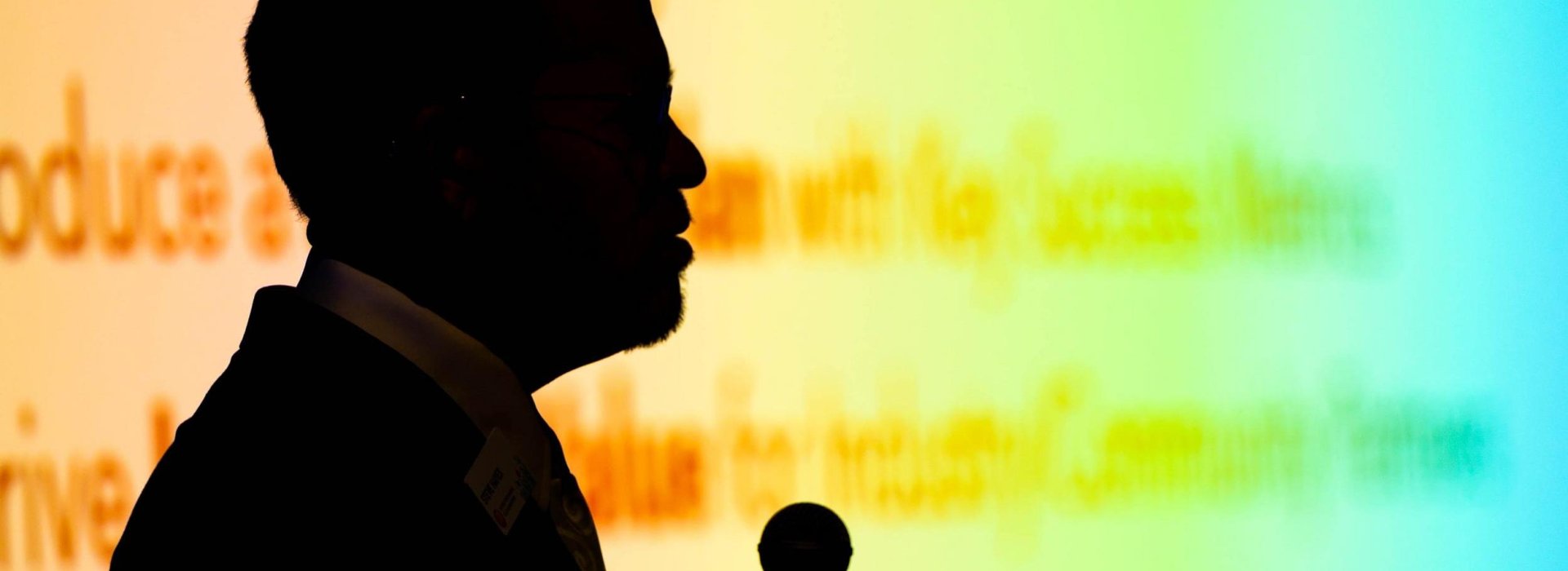 Speaker at a marketing meeting