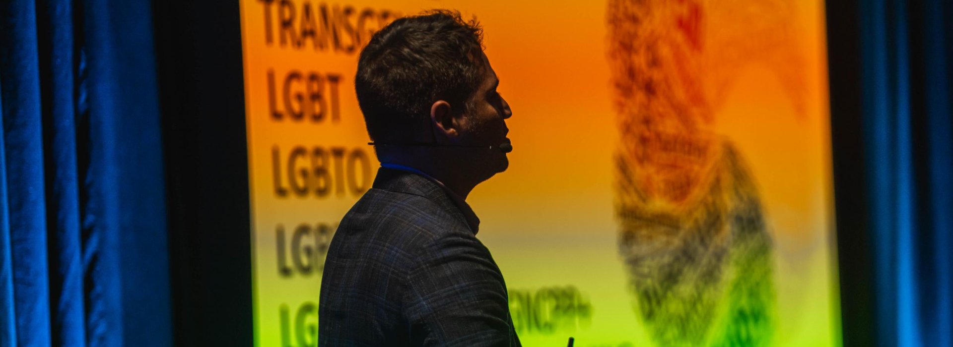 An LGBT Speaker at a meeting