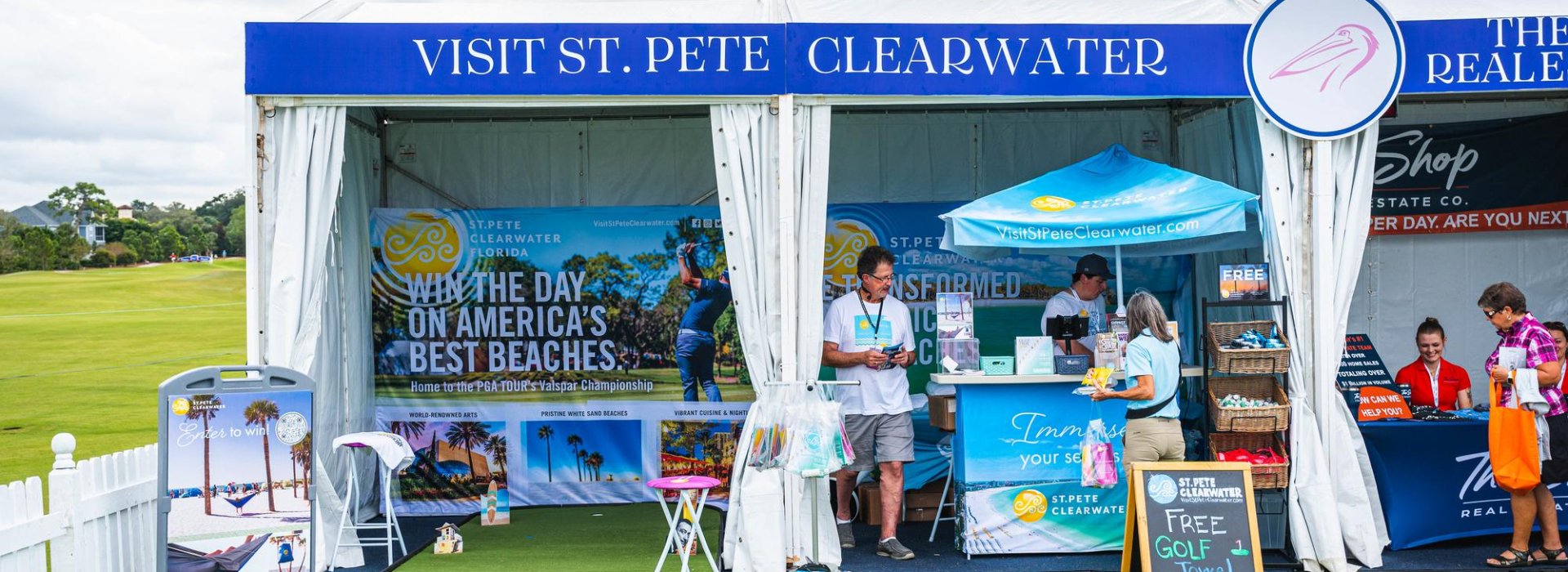 The Visit St. Pete/Clearwater booth at the Pelican LPGA