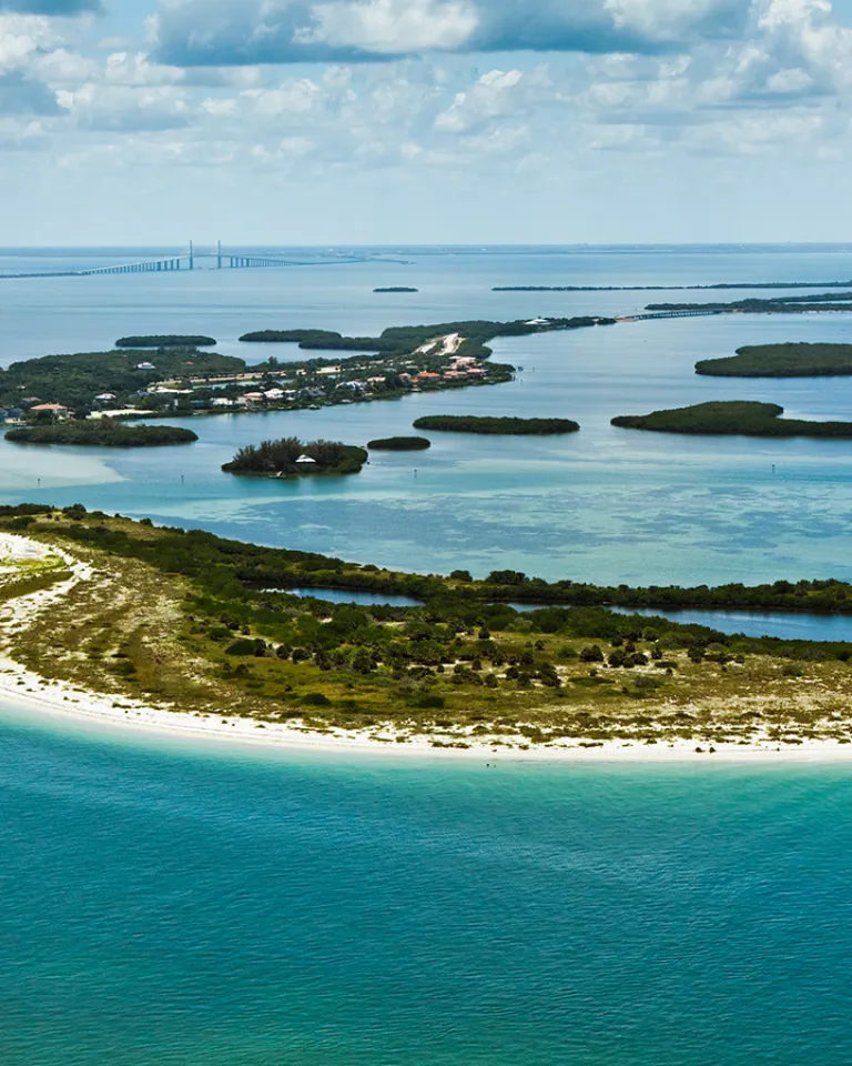 Aerial view of Tierra Verde and Fort de Soto