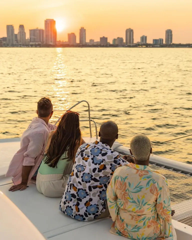 Meeting excursion on a catamaran