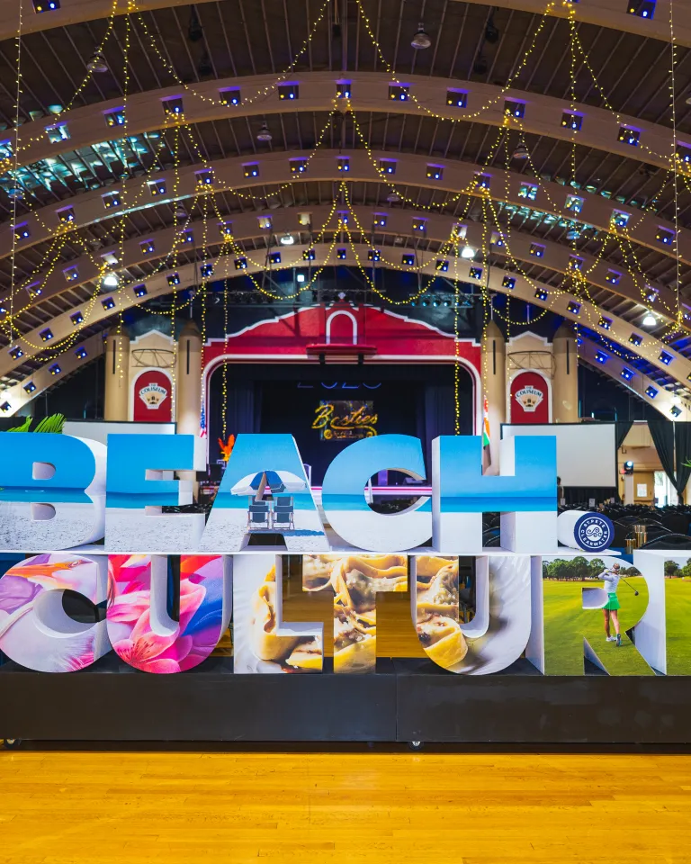 Beach Culture signage at the Besties Awards Ceremony
