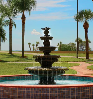 A water fountain from the garden of the Safety Harbor Resort and Spa