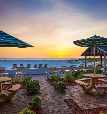 A sunset seen from the beach access of Bon-Aire Resort in St. Pete Beach