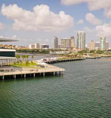 An Aerial shot of the St. Pete Pier