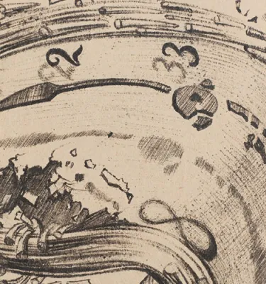 Salvador Dali's pencil-drawn work of art that is for display at The Dali Museum.