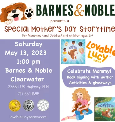 Barnes & Noble story time event flyer poster.