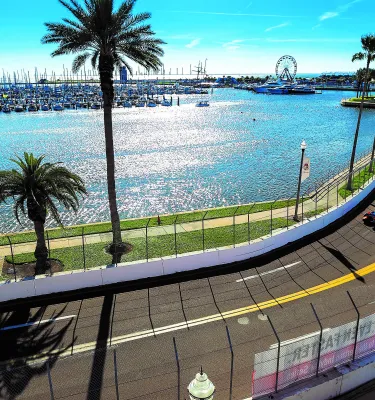 Indy Car racing on the St. Pete waterfront at the St. Pete Grand Prix