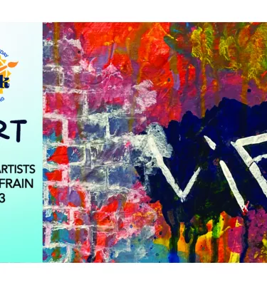 November street art banner featuring a mural painting on a brick wall.