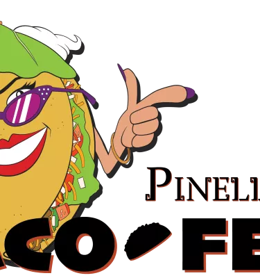 Taco Fest 2024 logo featuring a taco wearing sunglasses.