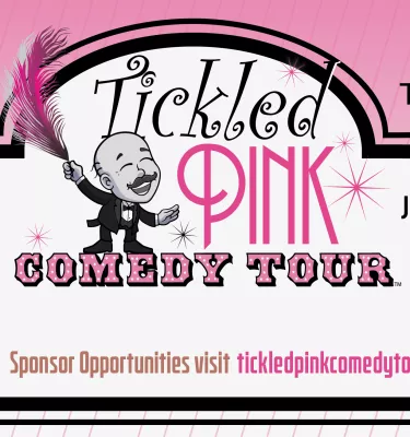 Tickled Pink Comedy Tour event flyer poster featuring event details.