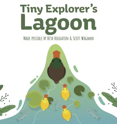 Tiny Explorer's Lagoon event flyer poster.