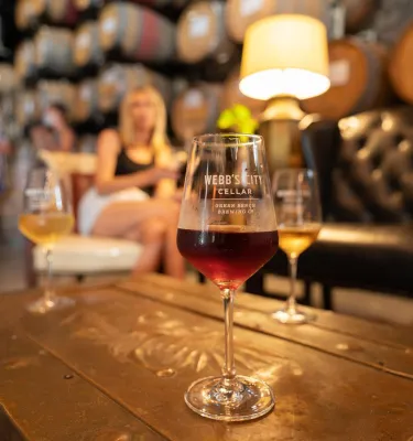 Webb's City Cellar wineglass