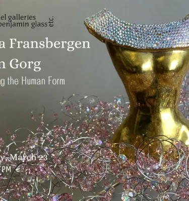 Artists Estella Fransbergen & Jurgen Gorg gallery reception opening event flyer poster.