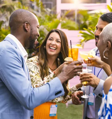 Enjoying outdoor cocktails