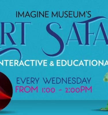 Art Safari event flyer poster at Imagine Museum.