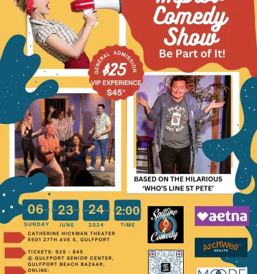 Spitfire comedy show event flyer poster.