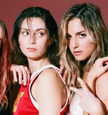 Artist band The Beaches featuring a headshot of four young girls.