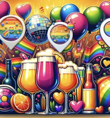 Dunedin Pride Bar Crawl event flyer poster.