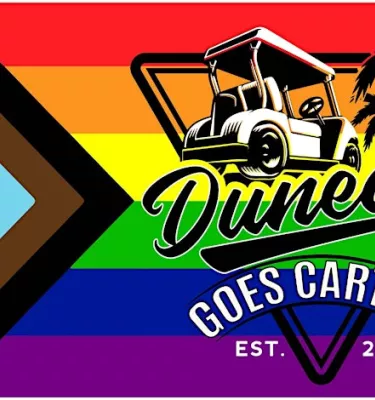 Dunedin Pride Golf Cart Parade event flyer poster.