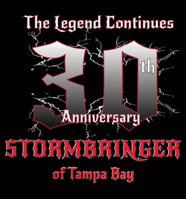 Stormbringer Band 30th Anniversary concert event flyer poster.