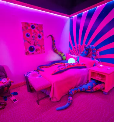 neon hotel room