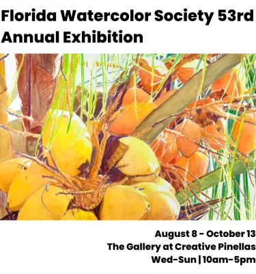 Florida Watercolor Society annual exhibition event flyer poster.