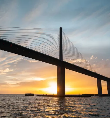 skyway bridge sunset 
