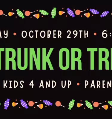 Trunk or Treat Fall Festival event flyer poster.