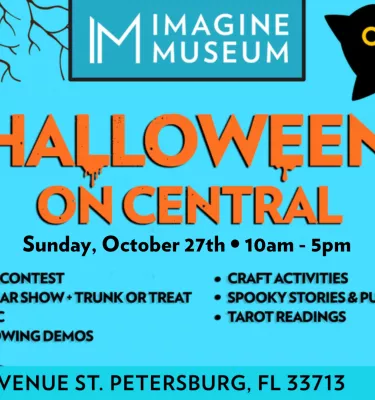 Halloween on Central event flyer poster.