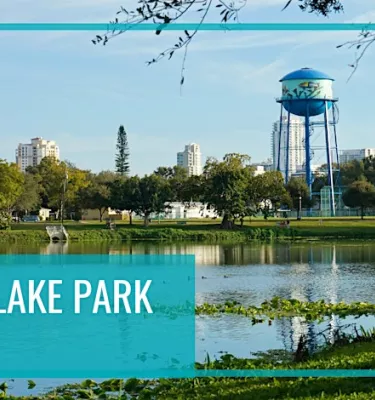 Crescent Lake Park Cleanup event flyer poster.