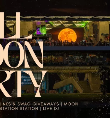 Full Moon Party 2024 event flyer poster.