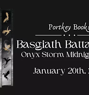 Basgiath Battalion Ball Onyx Storm Midnight Book Release event flyer poster.