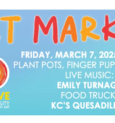 Friday Art Market event flyer poster.