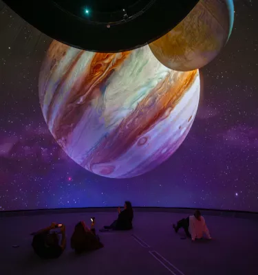 Pink Floyd Dark Side of the Moon immersive experience at the Dali Museum.