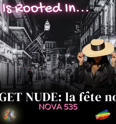 2025 Pride Get Nude event flyer poster.